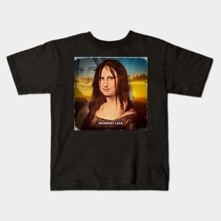 Retro Renaissance Art Monday Mona Lisa Kids T-Shirt